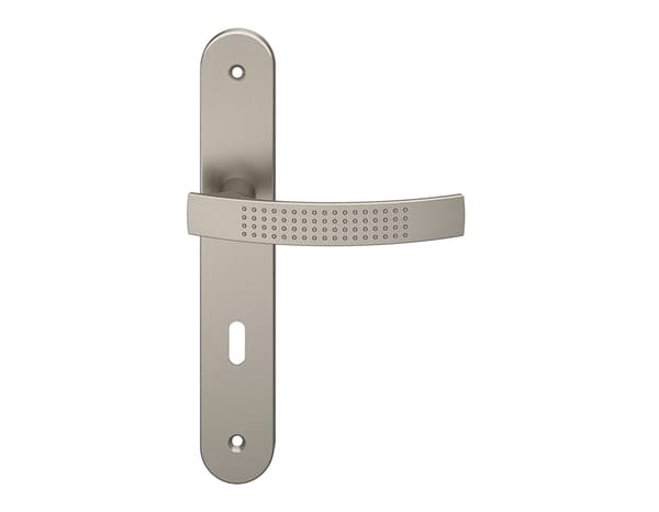 Miniature 3 de Poignée de porte "Edric" avec trou pour clé - Entraxe 195 mm - Cooke and Lewis