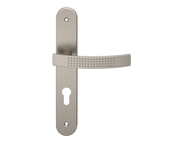 Miniature 3 de Poignée de porte "Edric" avec trou pour cylindre - Entraxe 195 mm - Cooke and Lewis