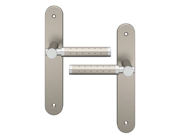Miniature 4 de Poignée de porte "Bernice" sans trou - Entraxe 195 mm - Cooke and Lewis