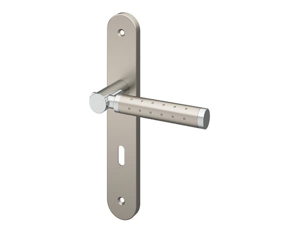 Miniature 2 de Poignée de porte "Bernice" avec trou pour clé - Entraxe 195 mm - Cooke and Lewis