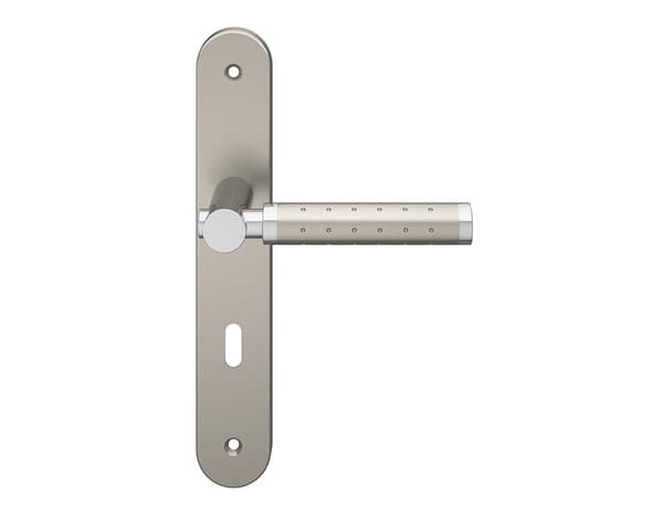 Miniature 3 de Poignée de porte "Bernice" avec trou pour clé - Entraxe 195 mm - Cooke and Lewis