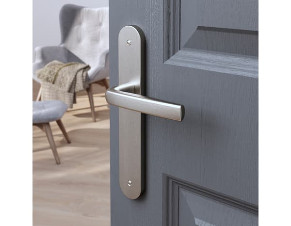 Poignée de porte "Iza" sans trou - Entraxe 195 mm