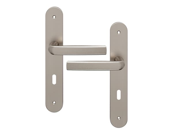 Miniature 4 de Poignée de porte "Iza" avec trou pour clé - Entraxe 195 mm