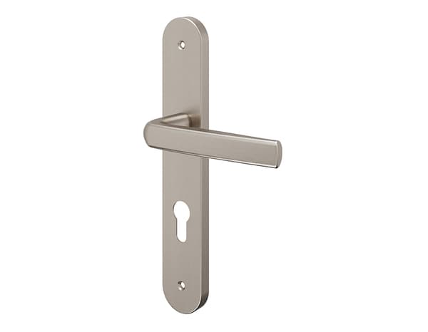 Miniature 2 de Poignée de porte "Iza" avec trou pour cylindre - Entraxe 195 mm