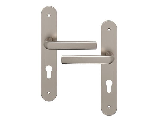 Miniature 4 de Poignée de porte "Iza" avec trou pour cylindre - Entraxe 195 mm