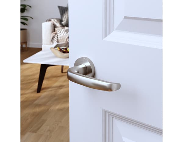 Poignée de porte sur rosace "Goderic" sans trou - Cooke and Lewis