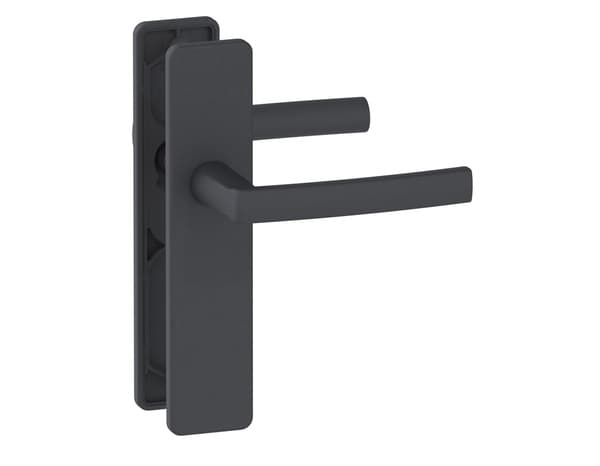 Miniature 2 de Ensemble poignée de porte "Koya" sans trou - Entraxe 195 mm - Assa Abloy