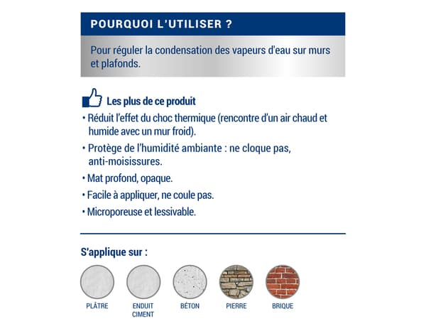 Miniature 4 de Peinture anti-condensation intérieur mat blanc Ripolin 2,5 L - Ripolin