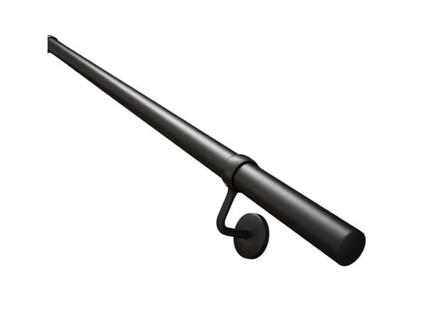 Miniature 2 de Kit main courante arrondie métal noir - GEOM