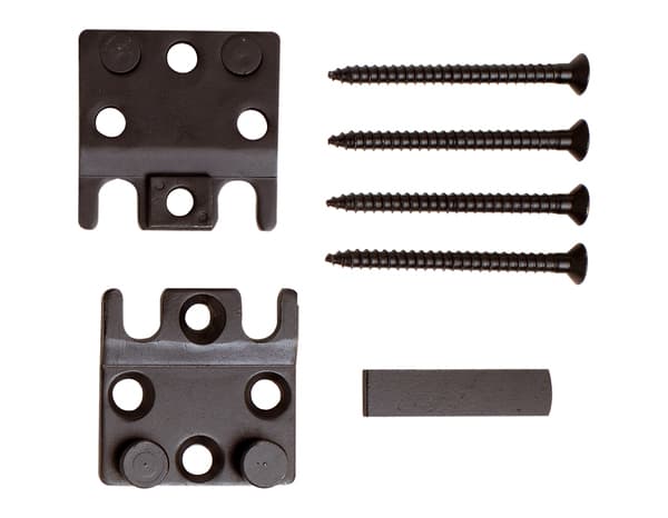 Kit de fixation pour poteau clipsable noir - GEOM