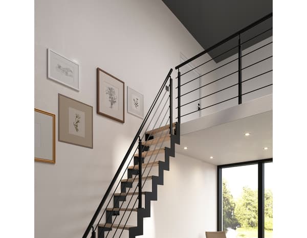 Miniature 7 de Kit balustrade à plat aluminium noir "Jorun" H. 1 m x L. 2 m - GEOM