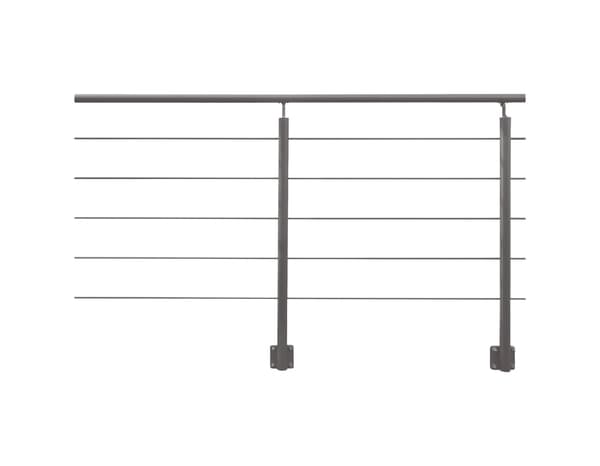 Miniature 2 de Kit balustrade latérale aluminium "Jorun" H. 1,17 m x L. 2 m - GEOM