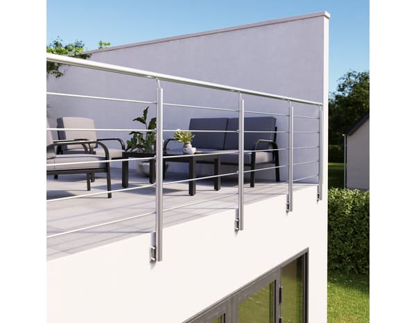 Miniature 3 de Kit balustrade latérale aluminium "Jorun" H. 1,17 m x L. 2 m - GEOM