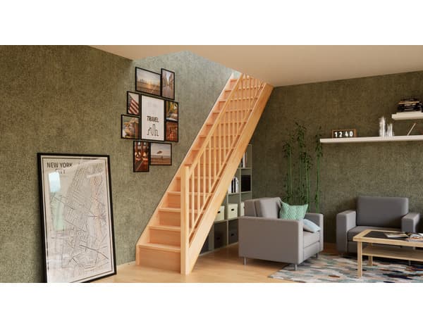 Miniature 4 de Balustrade verticale en hêtre "Fineas" escalier droit