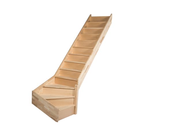 Miniature 3 de Escalier 1/4 tournant droit prémonté hêtre"