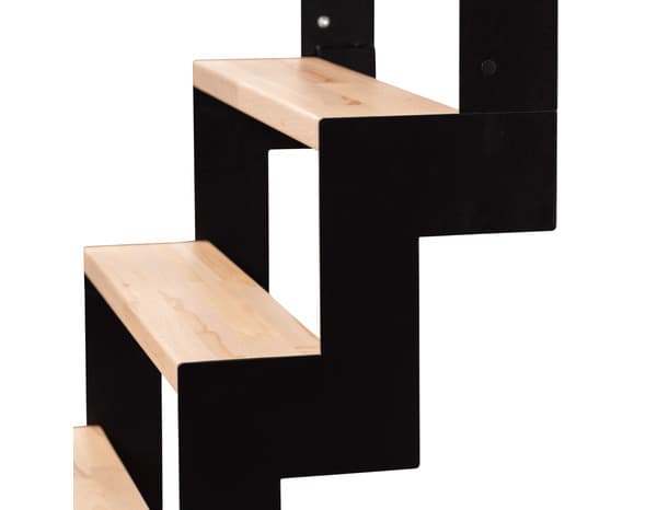 Miniature 6 de Escalier gain de place noir en hêtre massif "Loky" - GEOM