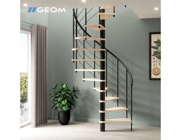 Miniature 2 de Escalier auto portant hélicoïdal noir "Daly" - GEOM