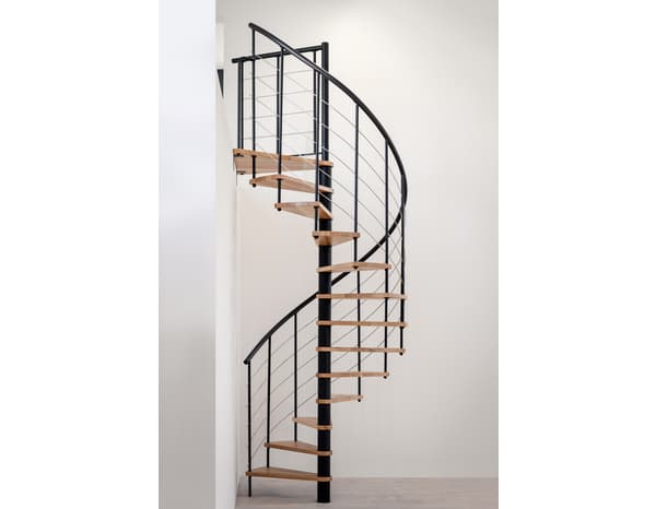 Escalier auto portant hélicoïdal noir "Daly" - GEOM