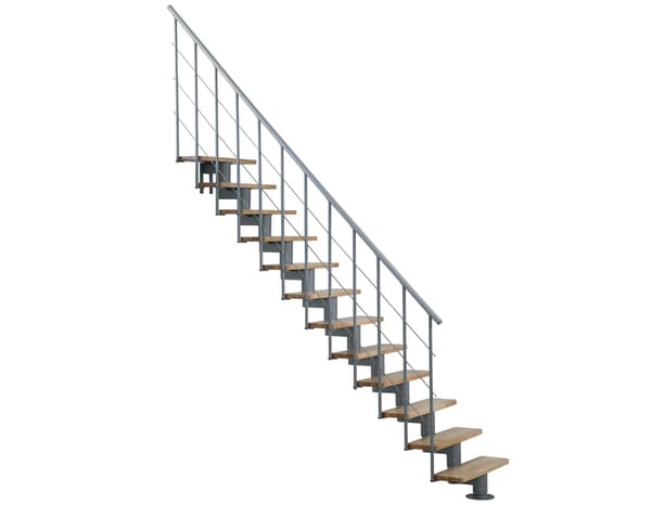Miniature 2 de Escalier modulaire + rampe "Balor" Gris mat RAL 9023 - GEOM