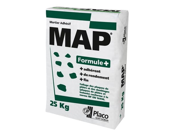 Mortier adhésif MAP plaques de plâtre - sac de 25 kg - Placoplâtre