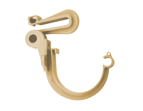 Crochet bandeau 16 mm avec étrier réglable PVC ton sable