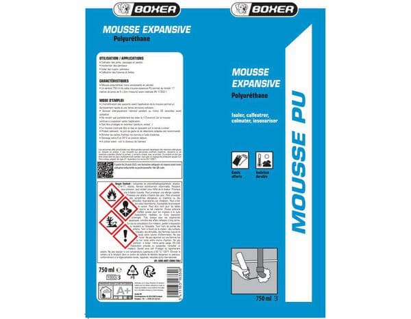 Miniature 2 de Mousse expansive universelle Boxer 750 ml