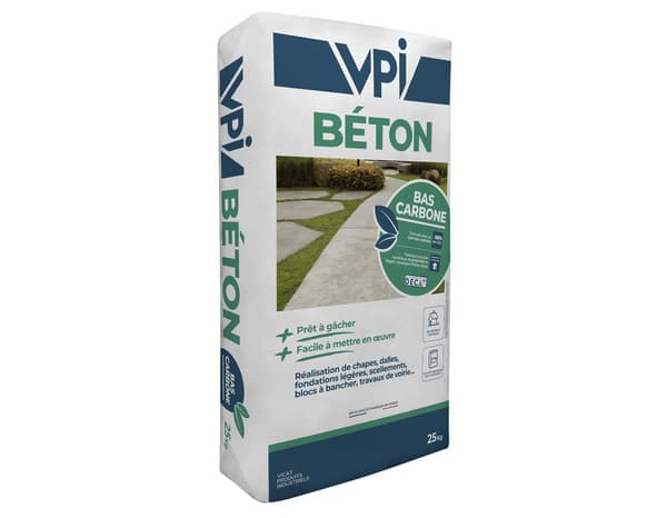 Béton bas carbone pour scellement et petites réparations - sac de 25 kg - VPI
