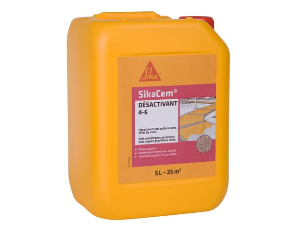 Désactivant 4-6 de surface, effet "gravillons lavés" - bidon de 5 L - Sika