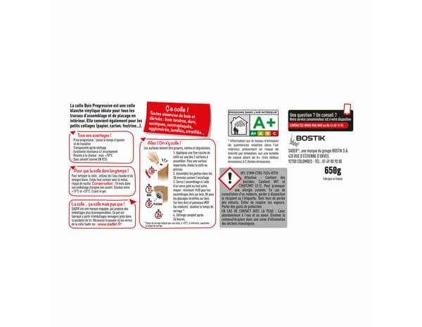 Miniature 2 de Colle à bois à prise progressive - 650 ml - Sader