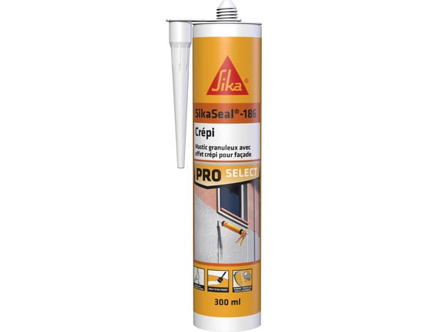 Mastic granuleux Sikaseal 186 effet crépi blanc - 300 ml - Sika