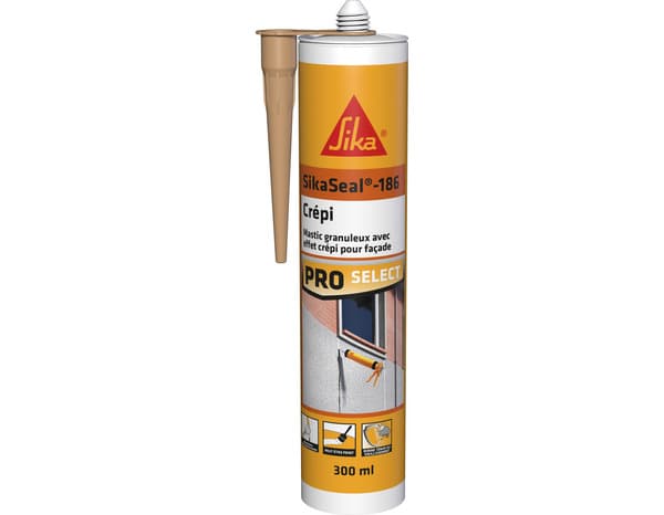 Mastic granuleux Sikaseal 186 effet crépi ton pierre - 300 ml - Sika