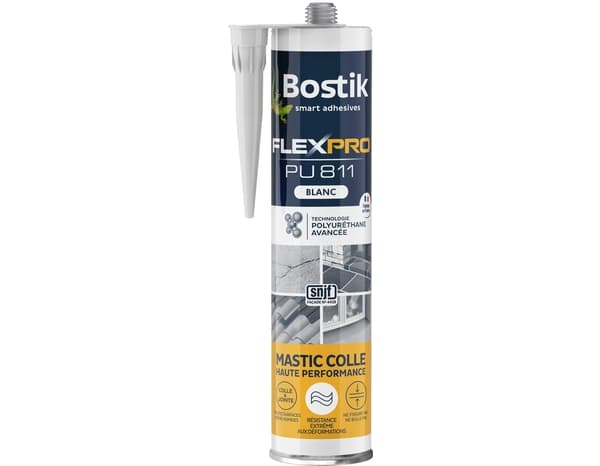 Mastic colle haute performance Flex Pro 300 ml Blanc - Bostik