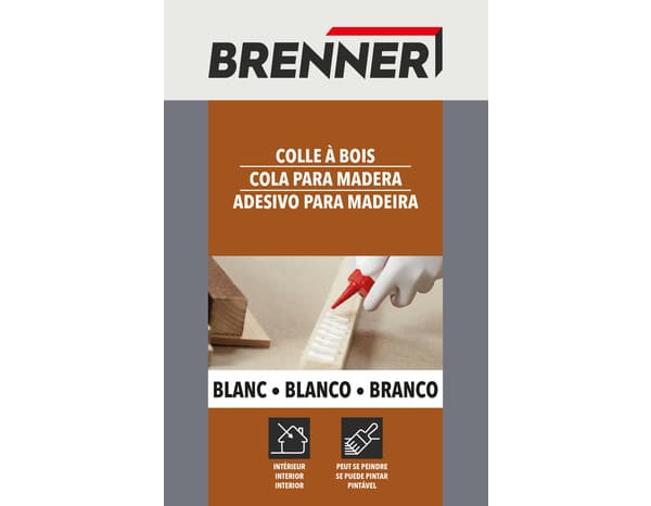 Miniature 3 de Colle à bois intérieur blanche - flacon 250 ML - Brenner