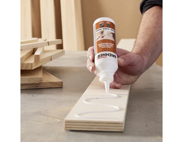Miniature 2 de Colle à bois intérieur blanche - flacon 250 ML - Brenner