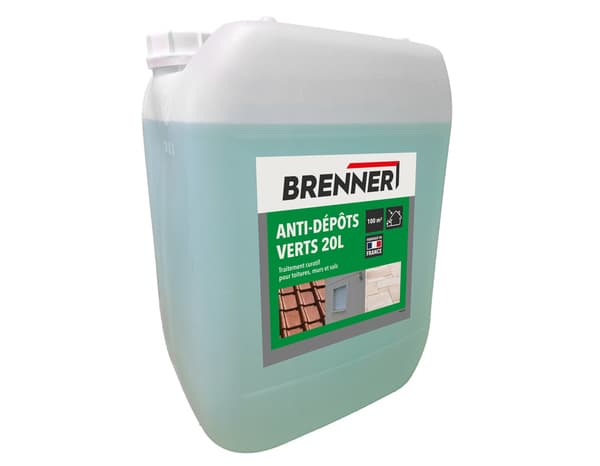 Anti-Dépôts Verts Guard 10 pour toitures, murs et sols - Bidon 20 L - Brenner