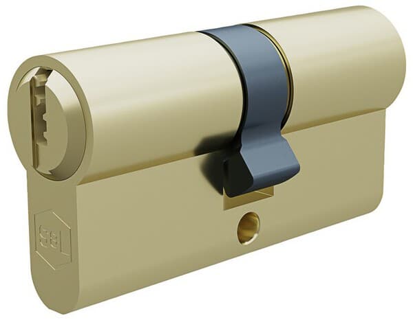 Miniature 2 de Cylindre 30x40 mm laiton poli avec 3 clefs