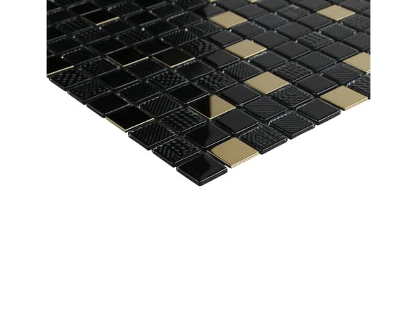 Miniature 3 de Mosaique "ODILE" noire et dorée - l.30 x L.30 cm. - Cooke and Lewis