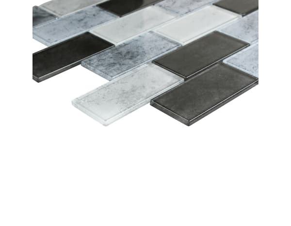 Miniature 3 de Mosaique "OBELIA" noir, blanc et gris - l.30 x L.30 cm. - Cooke and Lewis