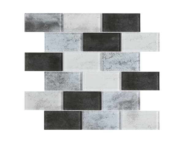 Miniature 2 de Mosaique "OBELIA" noir, blanc et gris - l.30 x L.30 cm. - Cooke and Lewis