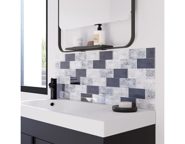 Miniature 5 de Mosaique "OBELIA" noir, blanc et gris - l.30 x L.30 cm. - Cooke and Lewis