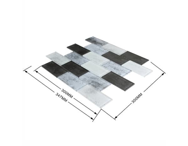 Miniature 4 de Mosaique "OBELIA" noir, blanc et gris - l.30 x L.30 cm. - Cooke and Lewis