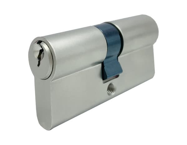 Cylindre 30x30 mm nickel satiné avec 3 clefs