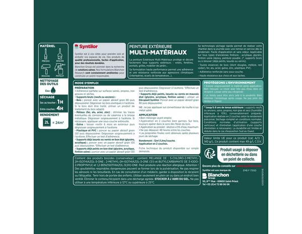 Miniature 4 de Peinture extérieure multi-matériaux - Châtaignier - 0,5 L - Syntilor