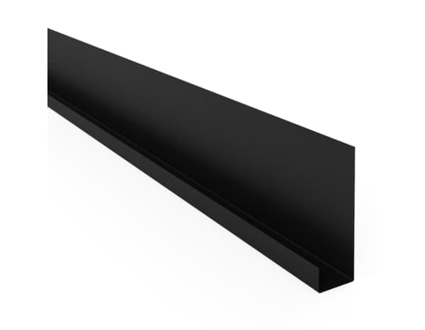 Lot de 2 profilés en U S45 1150 mm noir mat