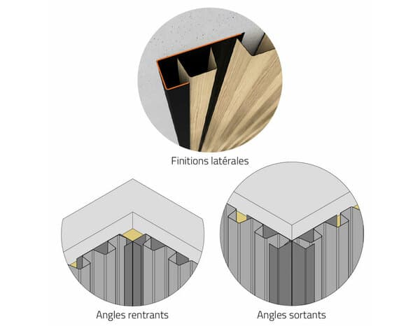 Miniature 2 de Lot de 2 profilés en U S45 1150 mm noir mat
