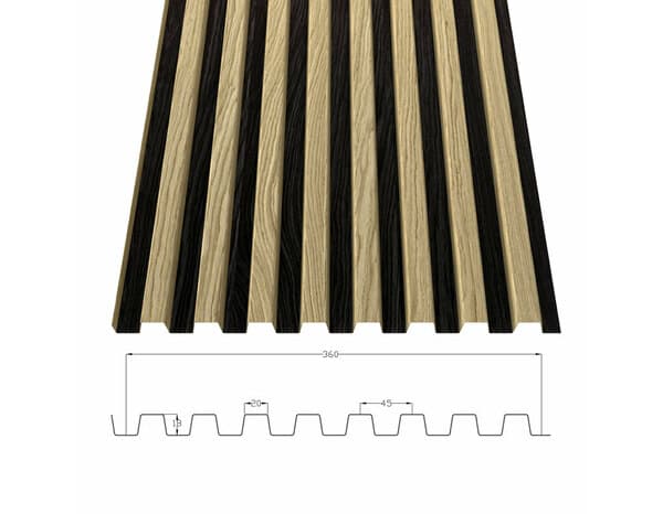 Miniature 3 de Lot de 5 parements tasseau 20 x 20 mm, en acier effet bois 360 X 1150 mm