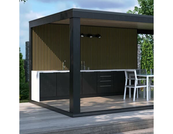 Miniature 5 de Lot de 5 parements tasseau 20 x 20 mm, en acier effet bois 360 X 1150 mm