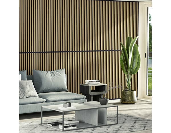 Miniature 6 de Lot de 5 parements tasseau 20 x 20 mm, en acier effet bois 360 X 1150 mm