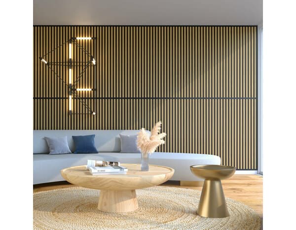 Miniature 7 de Lot de 5 parements tasseau 20 x 20 mm, en acier effet bois 360 X 1150 mm