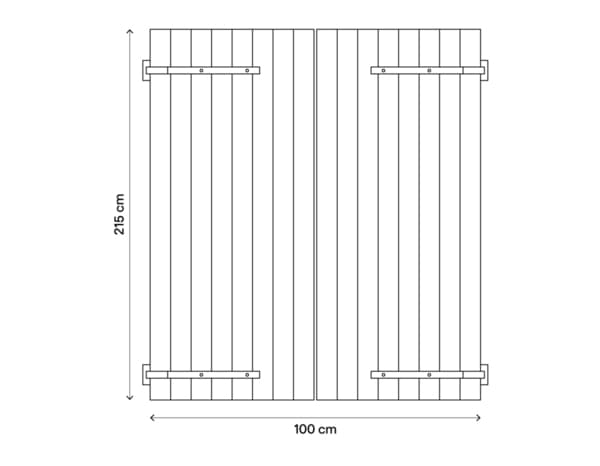 Miniature 5 de Volet battant manuel bois 215 x 100 cm - GEOM